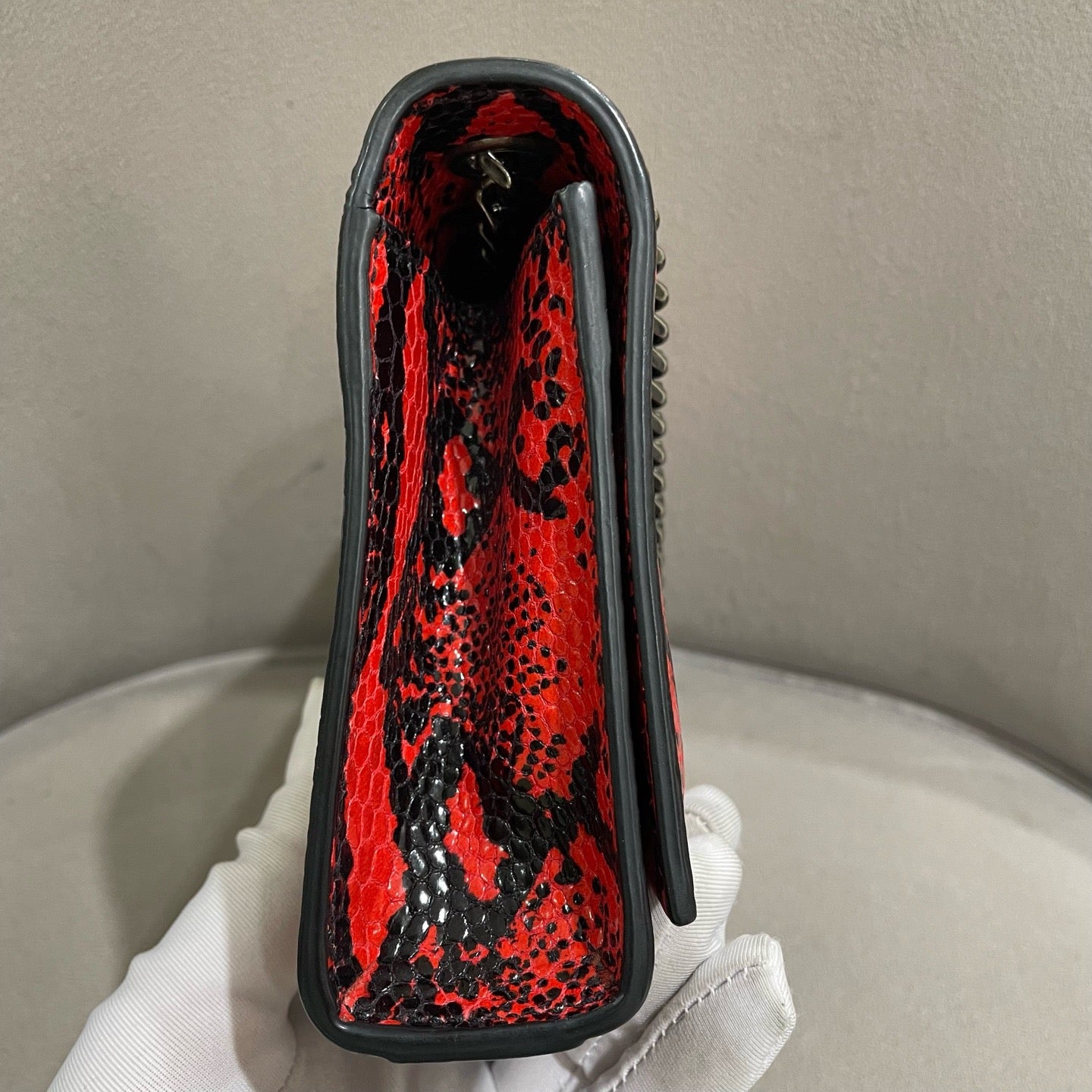 Saint Laurent - Monogram Kate Tassel Bag - Exotic water snake leather - Red - (Mini)