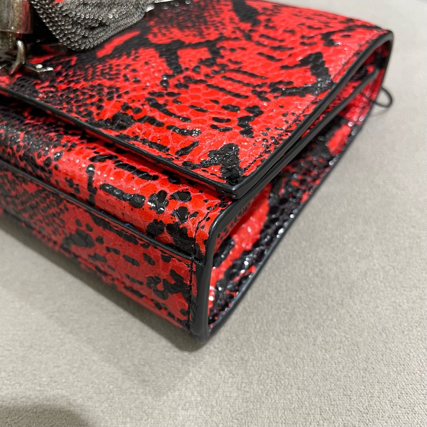 Saint Laurent - Monogram Kate Tassel Bag - Exotic water snake leather - Red - (Mini)