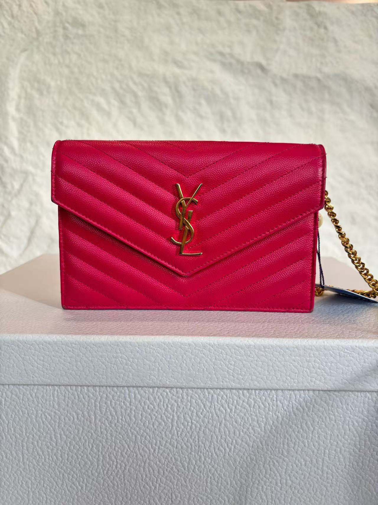 Saint Laurent - MONOGRAM Mini Bag - Cowhide leather - Pink - (mini)