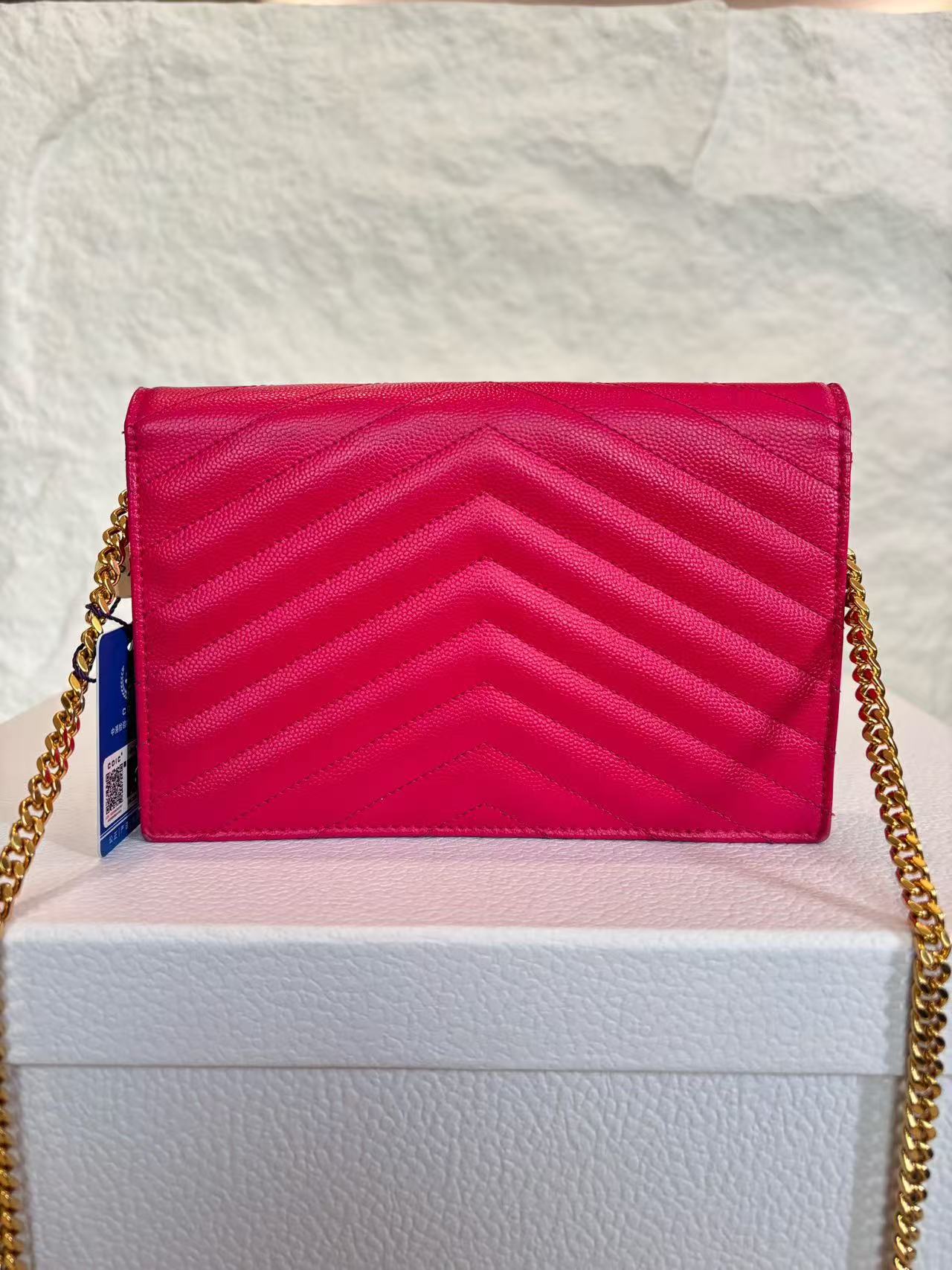 Saint Laurent - MONOGRAM Mini Bag - Cowhide leather - Pink - (mini)