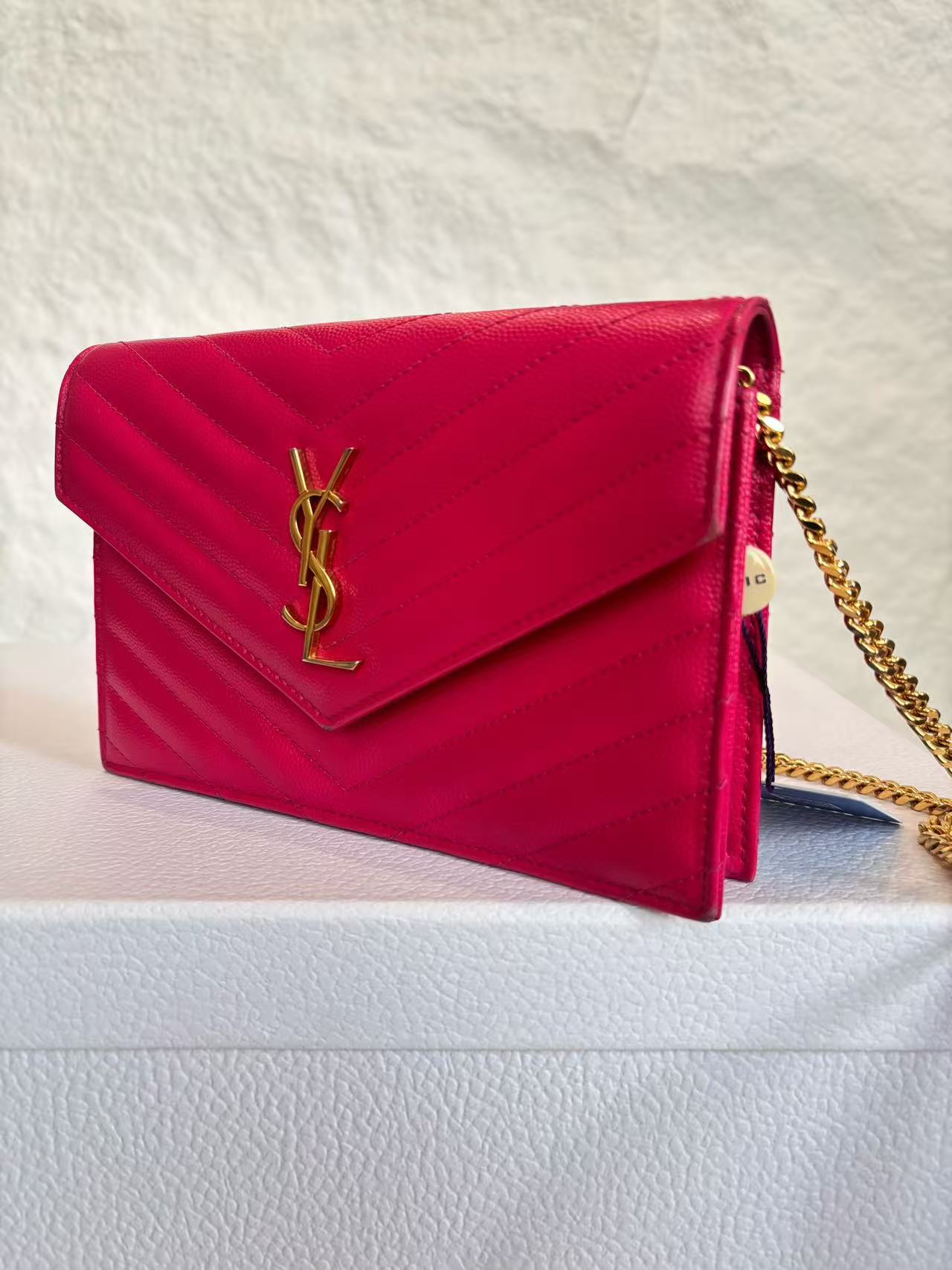 Saint Laurent - MONOGRAM Mini Bag - Cowhide leather - Pink - (mini)