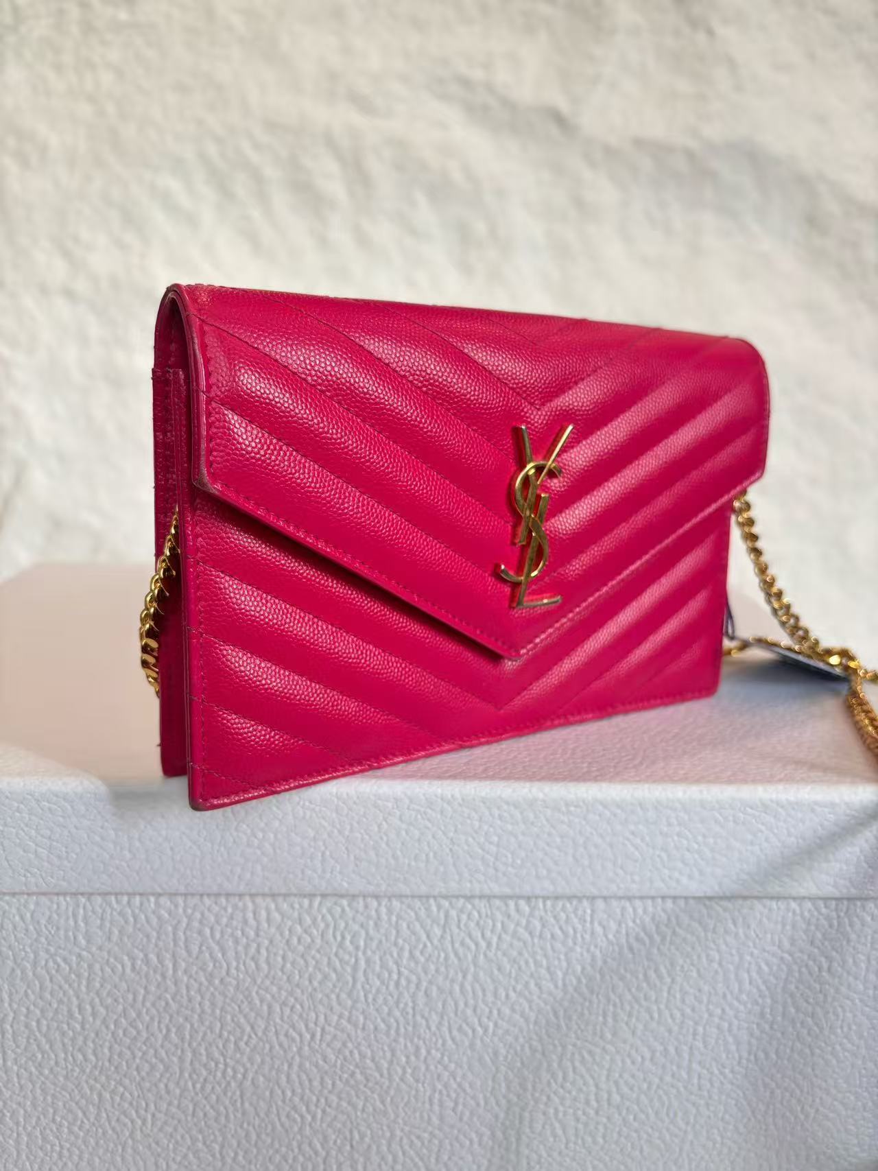 Saint Laurent - MONOGRAM Mini Bag - Cowhide leather - Pink - (mini)