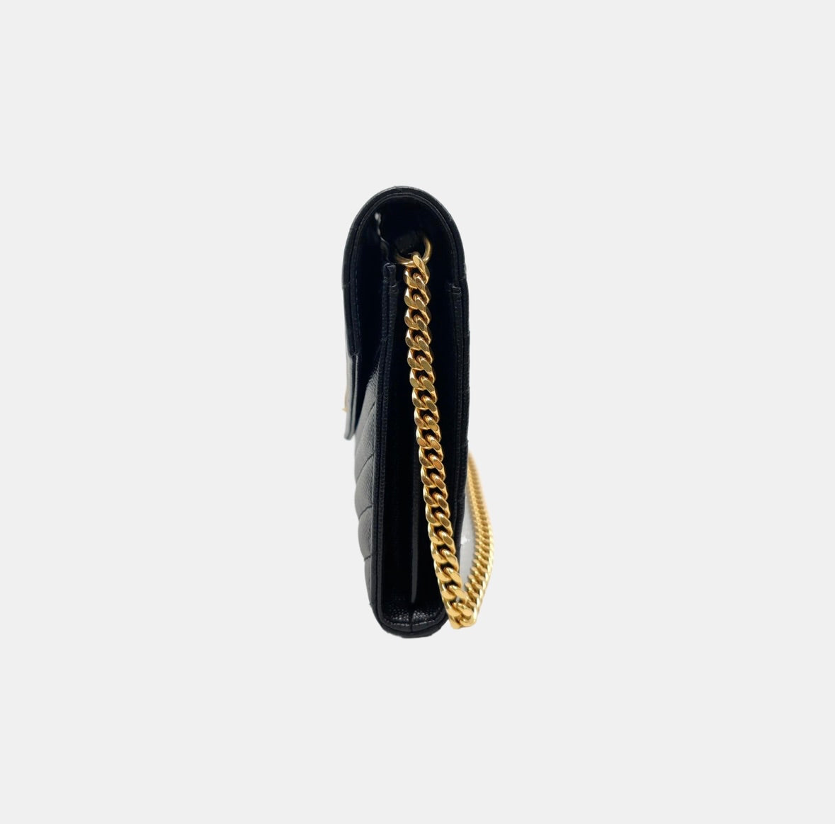 Saint Laurent - Monogram Wallet on Chain - Leather - Black - (mini)