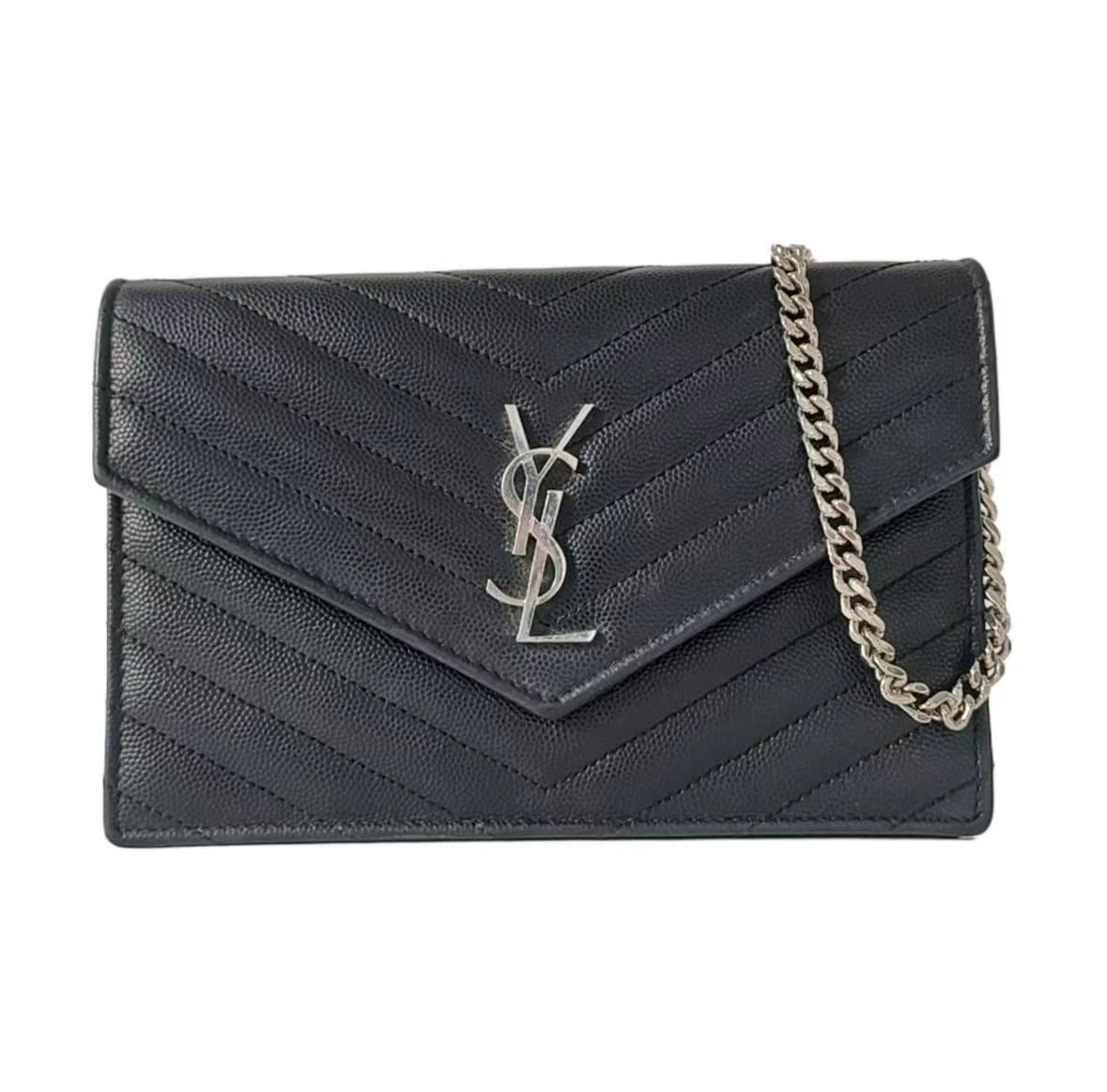 Saint Laurent - Monogram WOC - Cowhide leather - Black - (mini)