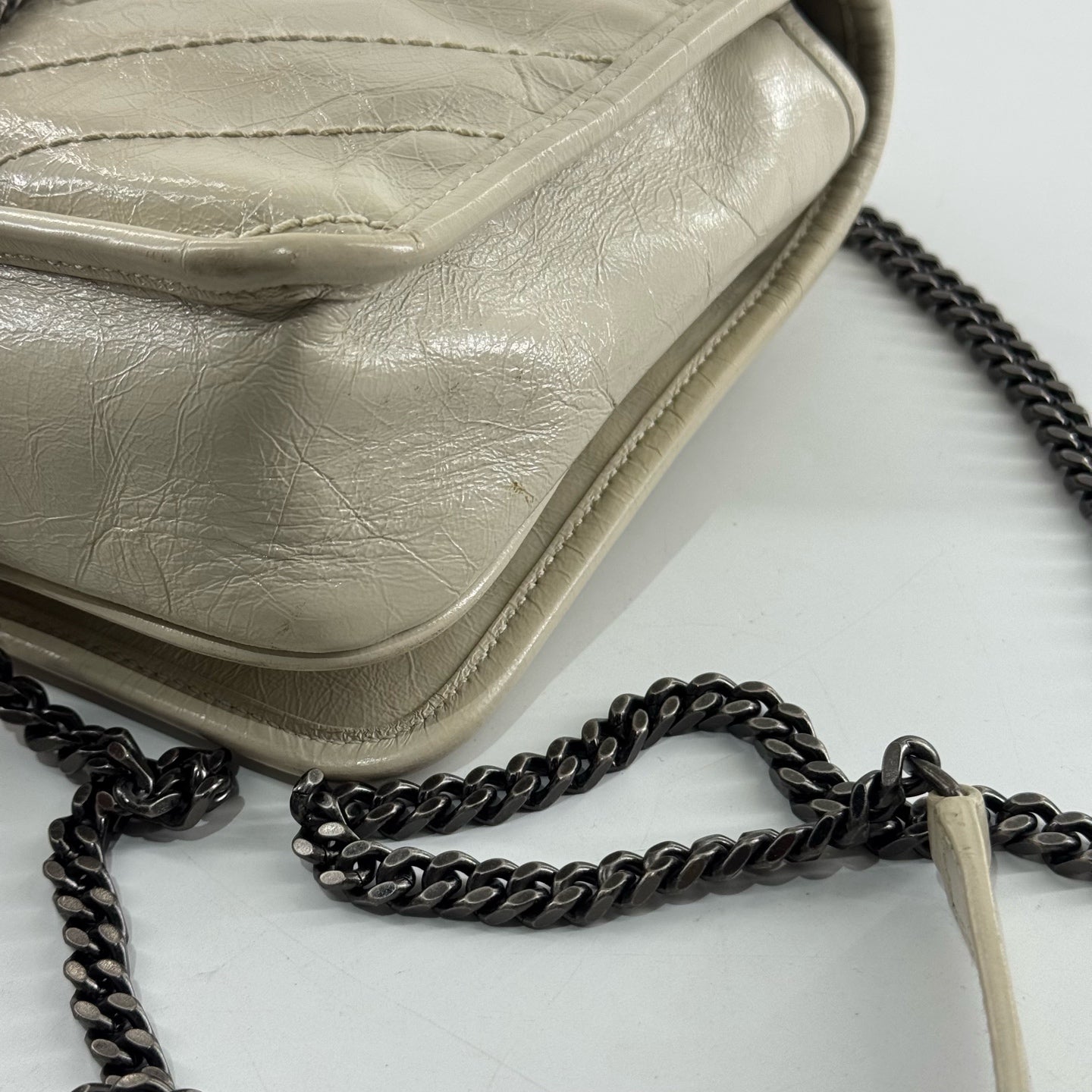 Saint Laurent Niki Leather Beige - view 11