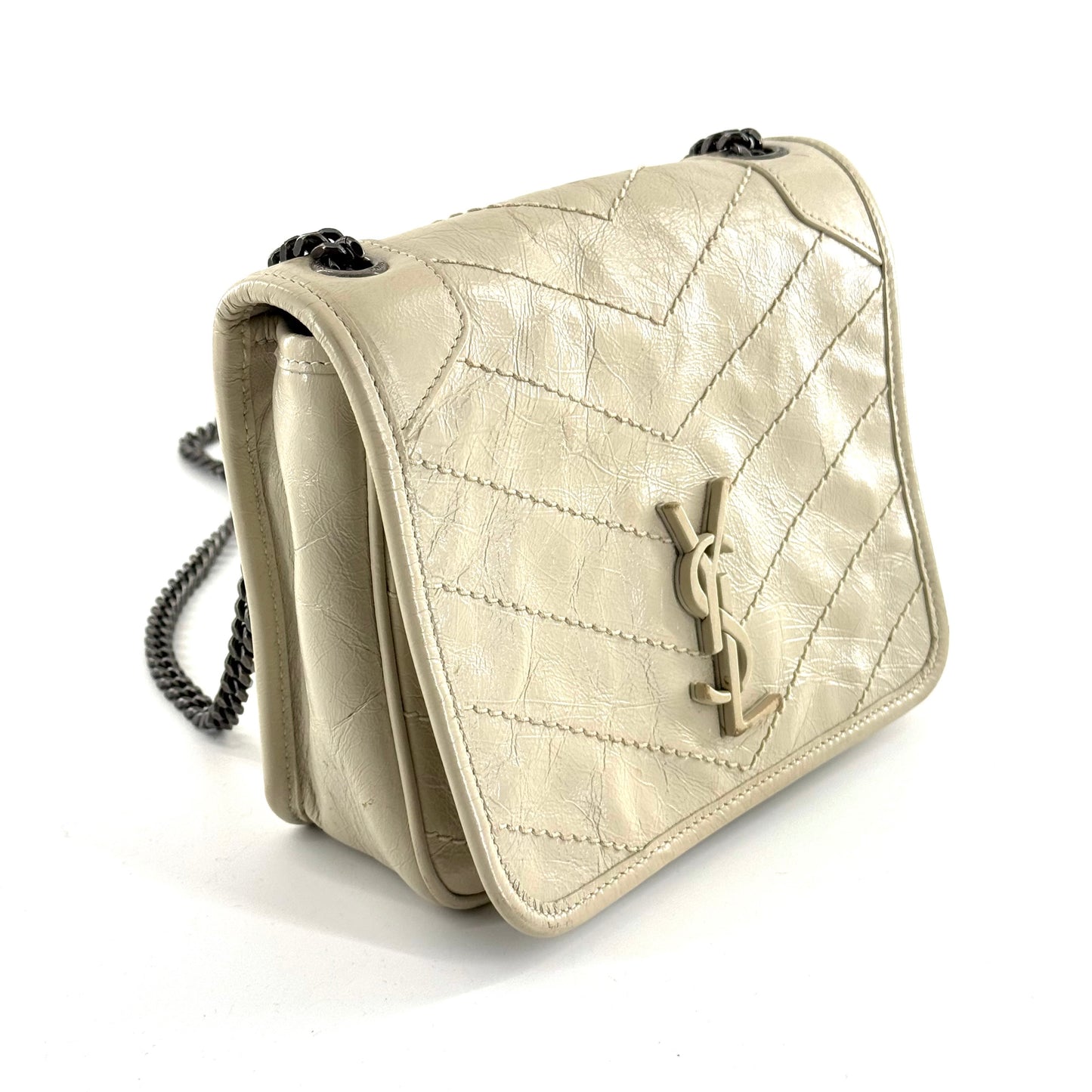 Saint Laurent Niki Leather Beige - view 12