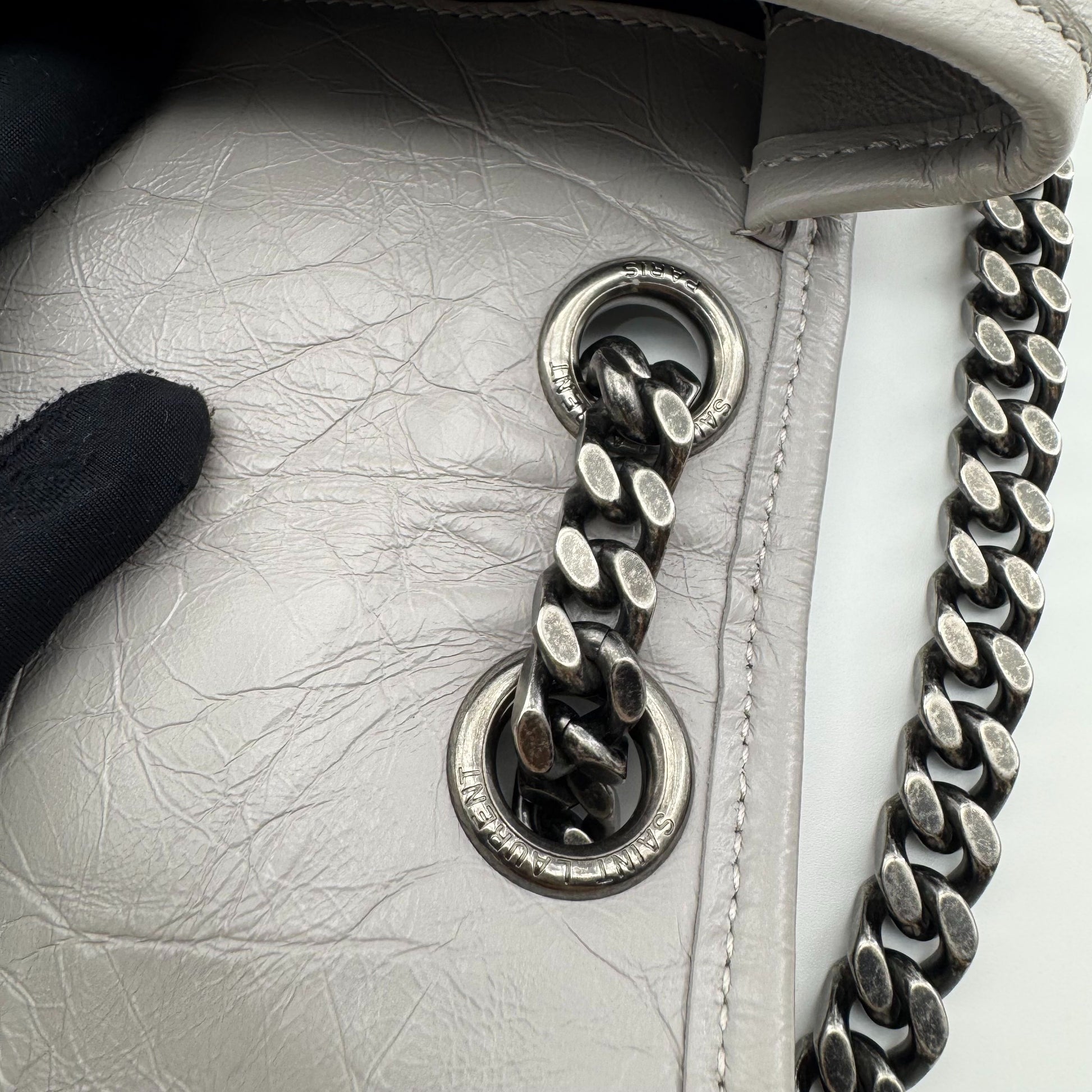 Saint Laurent niki Leather Grey - view 12