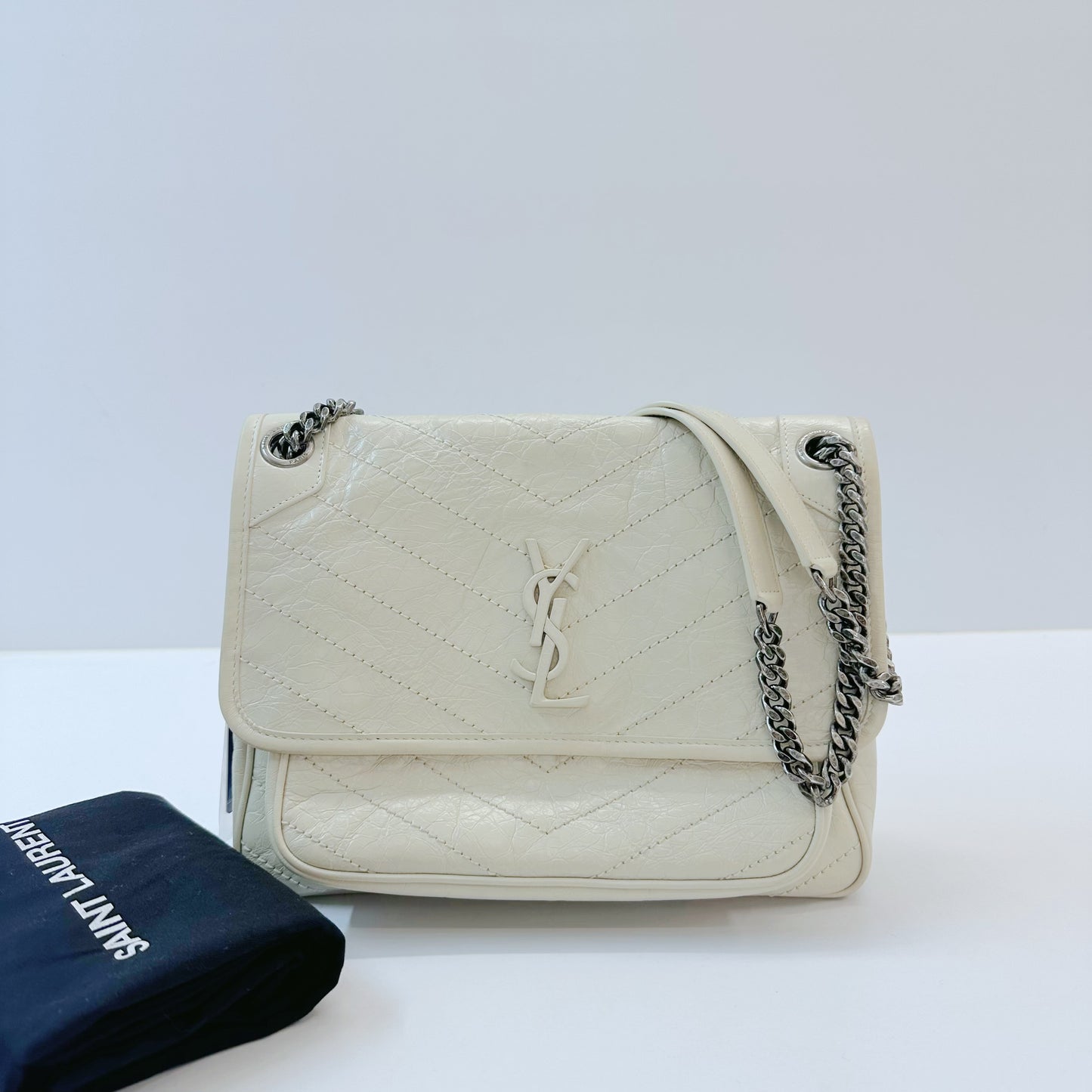 Saint Laurent - Niki - Leather - White
