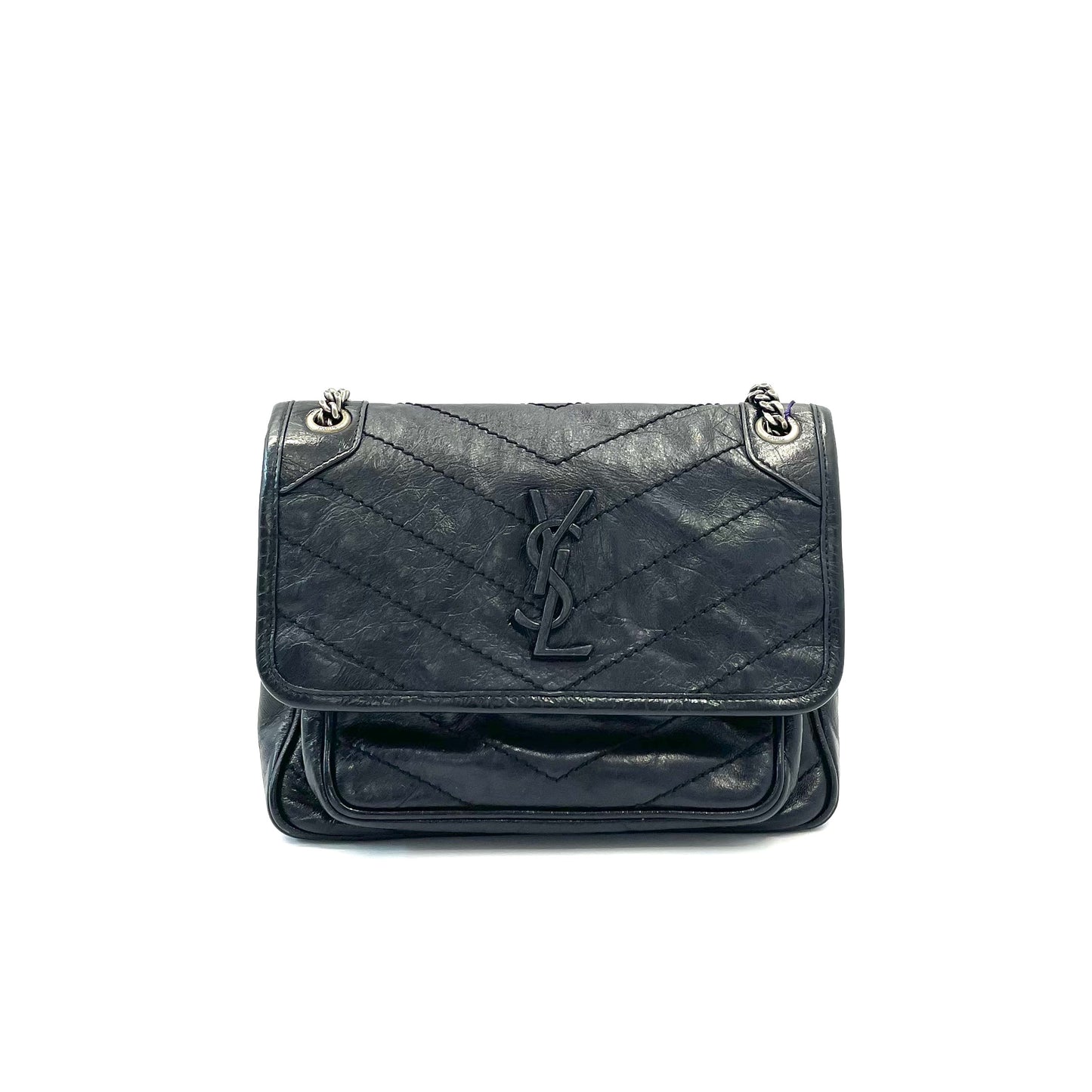 Saint Laurent - Niki Baby - Leather - Black