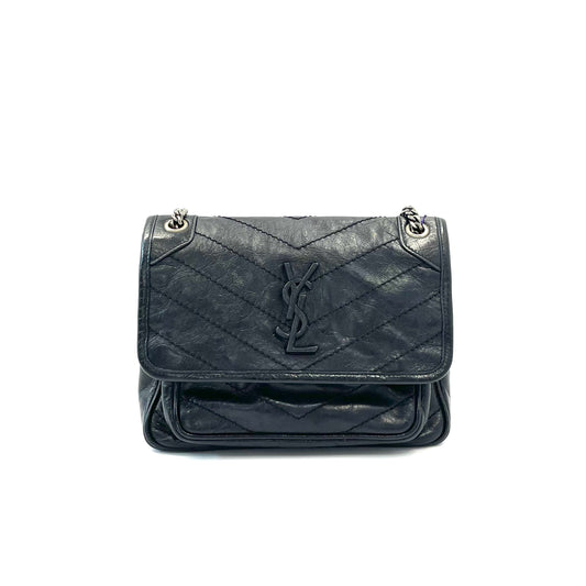 Saint Laurent - Niki Baby - Leather - Black