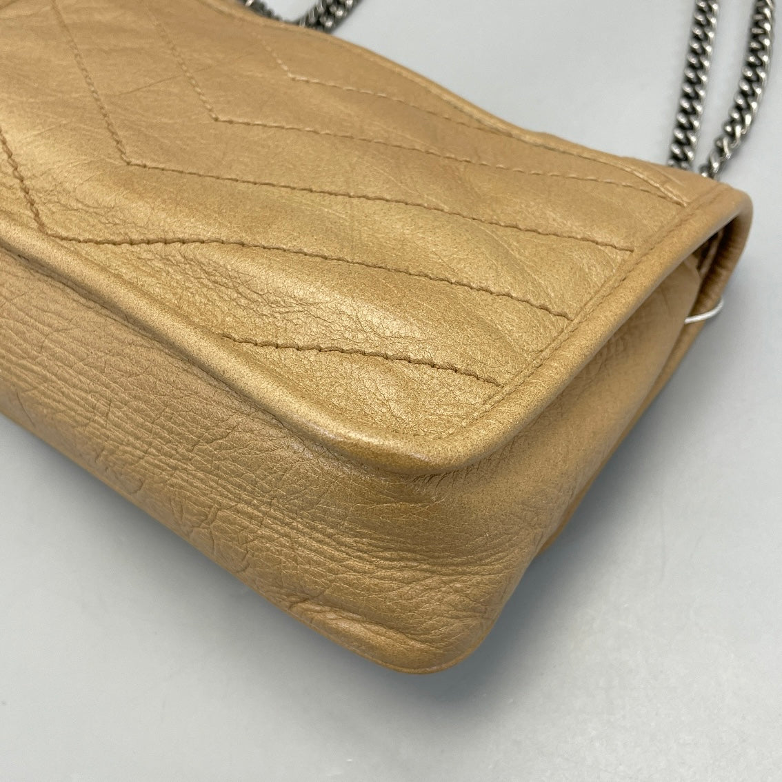 Saint Laurent - Niki Baby - Crinkled calfskin leather - Beige - (Small)