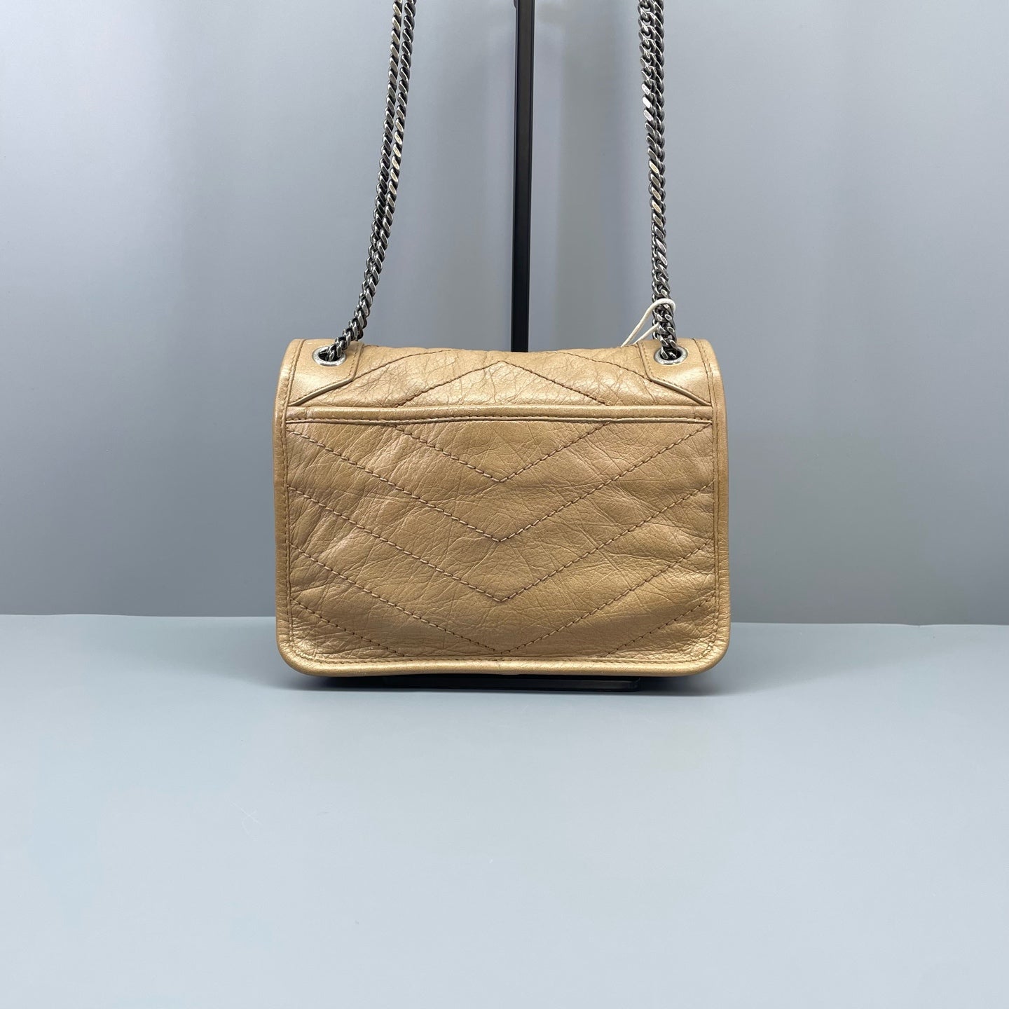 Saint Laurent - Niki Baby - Crinkled calfskin leather - Beige - (Small)