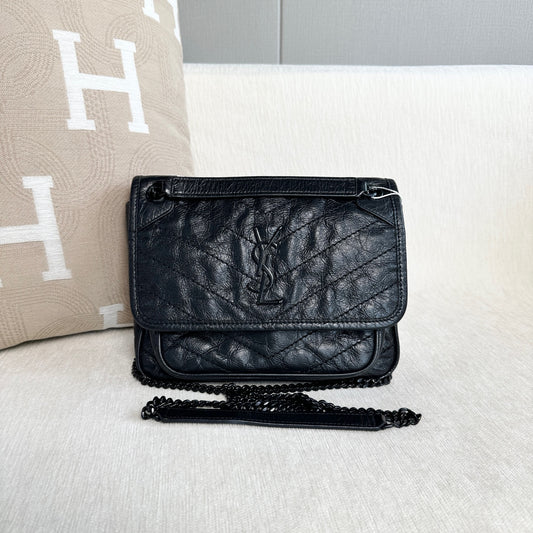 Saint Laurent - Niki Baby - Leather - Black - (mini)