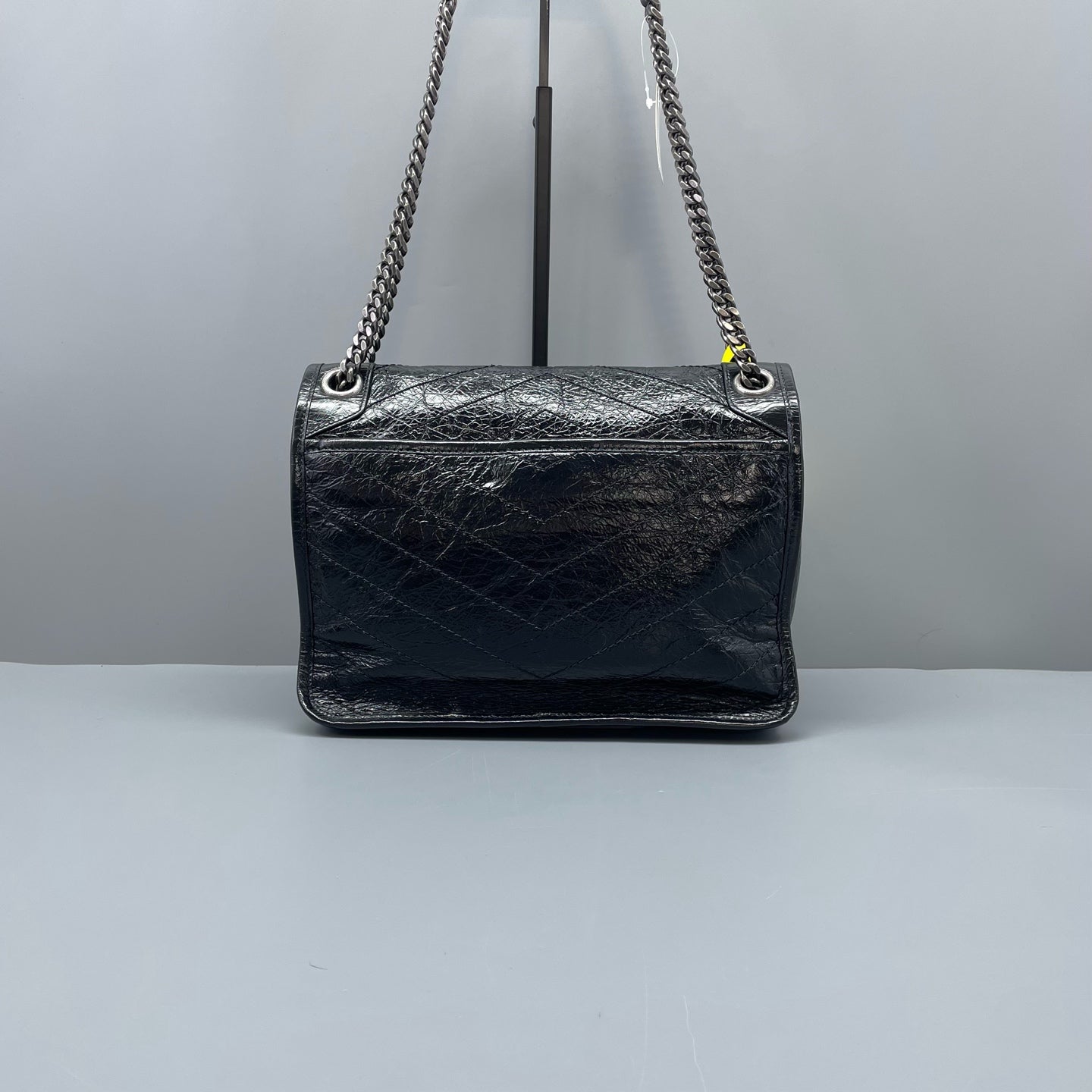 Saint Laurent - Niki Chain Bag - Crinkled calfskin leather - Black - (Medium)