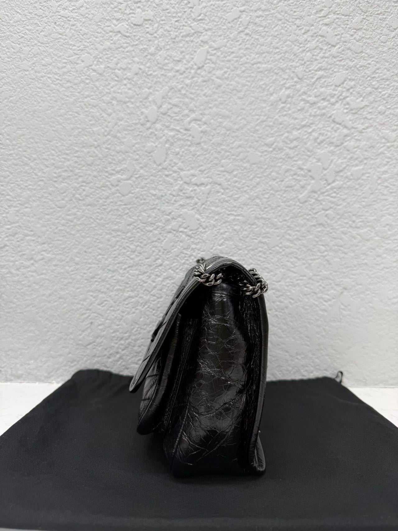Saint Laurent - Niki Chain Bag - Oil wax leather - Black - (Small)