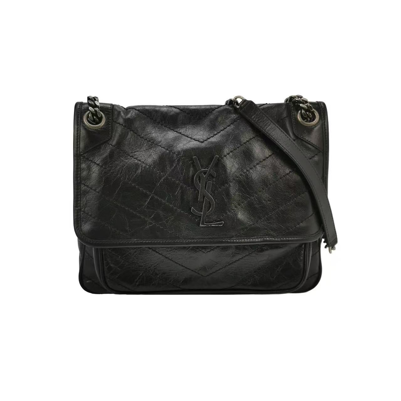 Saint Laurent - Niki - Cowhide leather - Black - (medium)
