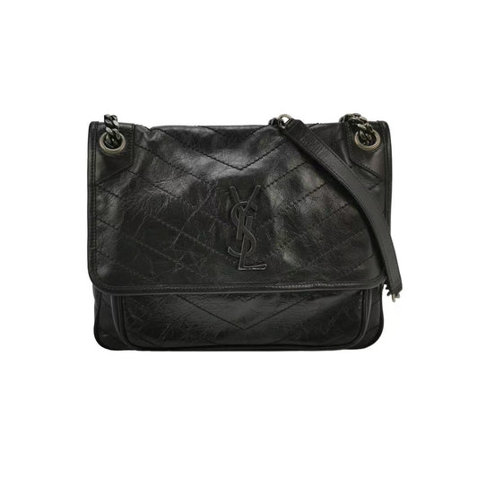 Saint Laurent - Niki - Cowhide leather - Black - (medium)