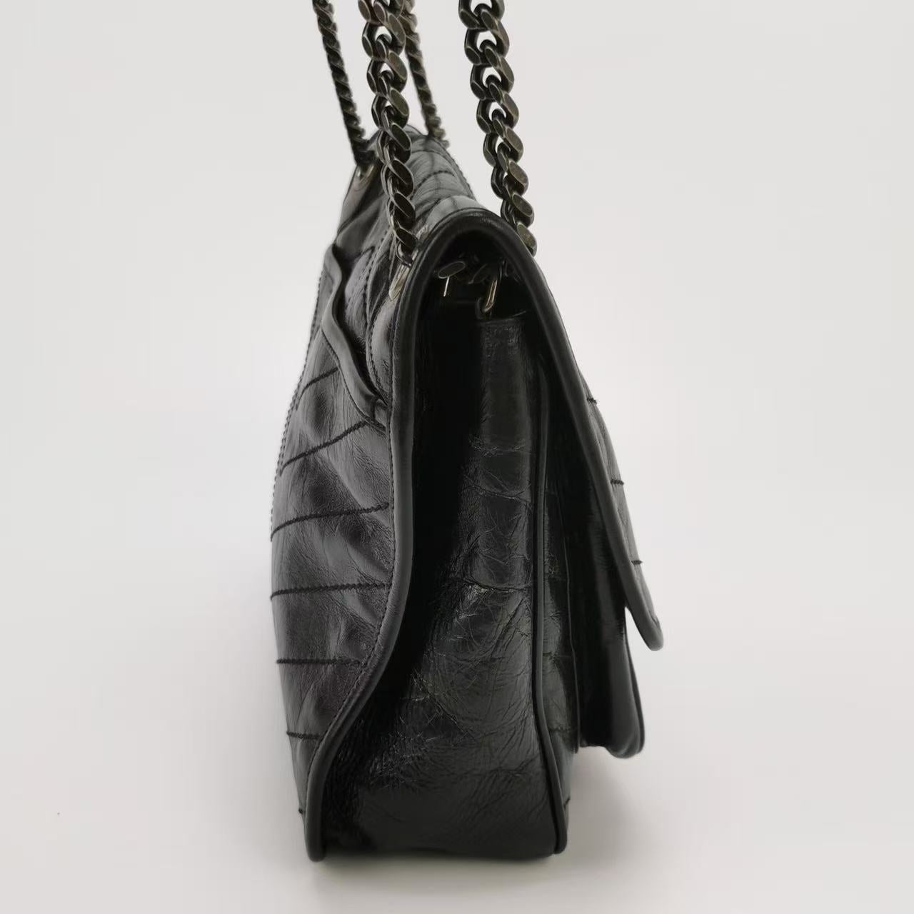 Saint Laurent - Niki - Cowhide leather - Black - (medium)