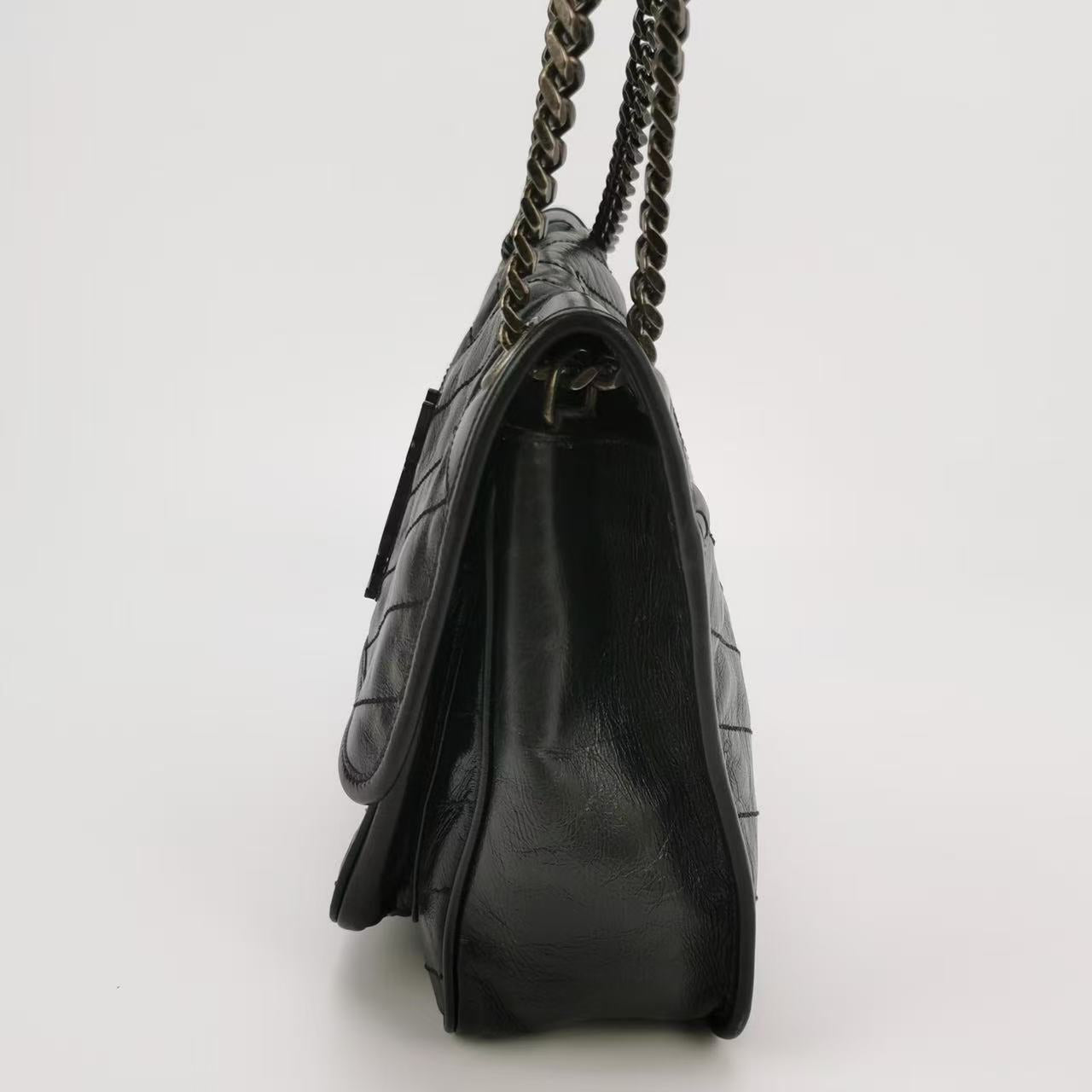 Saint Laurent - Niki - Cowhide leather - Black - (medium)