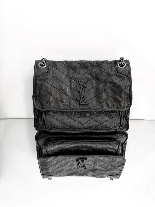 Saint Laurent - Niki - Cowhide leather - Black with Black-Tone Hardware - (medium)