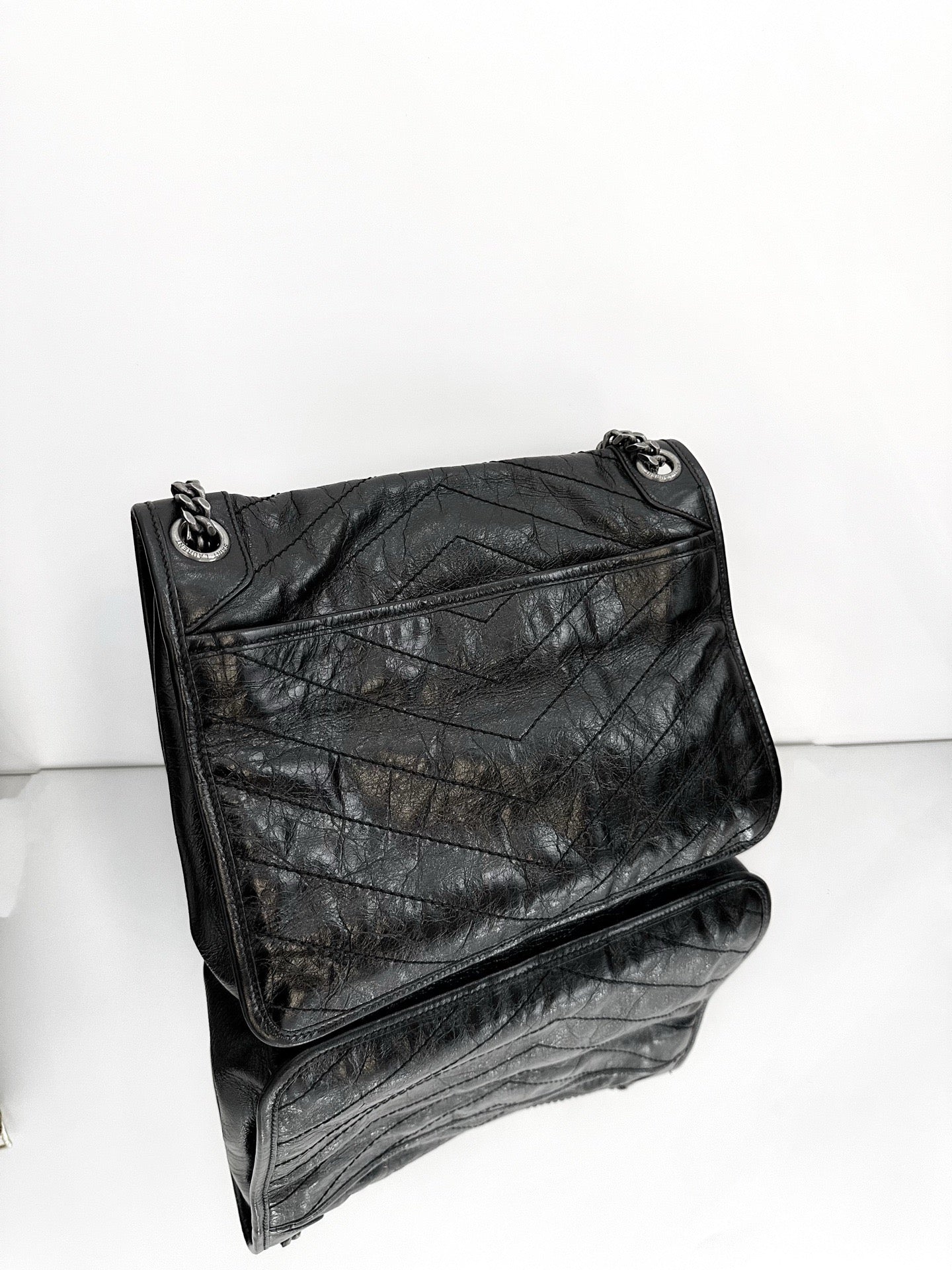Saint Laurent - Niki - Cowhide leather - Black with Black-Tone Hardware - (medium)