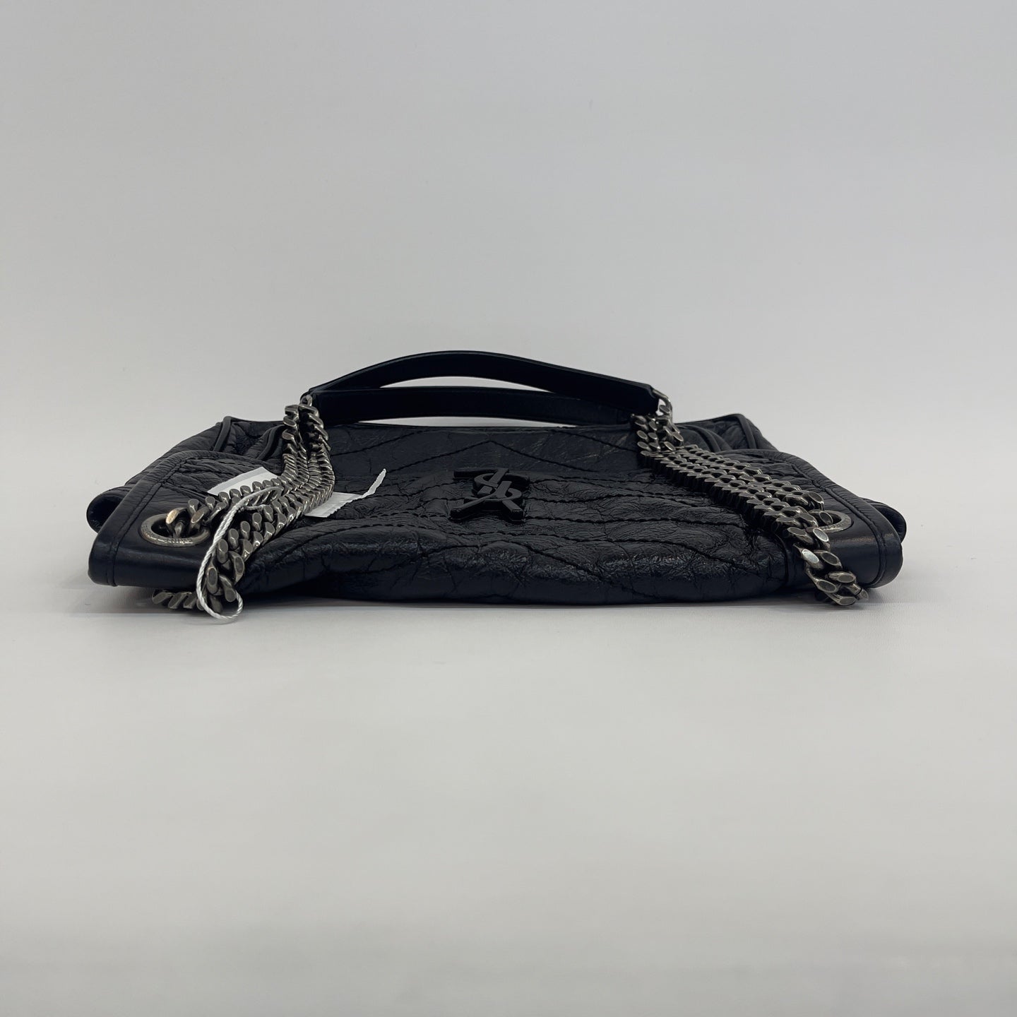 Saint Laurent - Niki - Crinkled calfskin leather - Black - (medium)