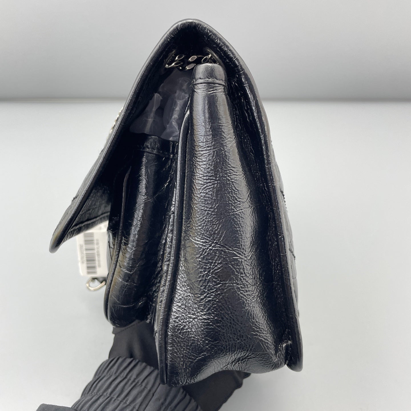 Saint Laurent - Niki - Crinkled vintage-effect leather - Black - (small)