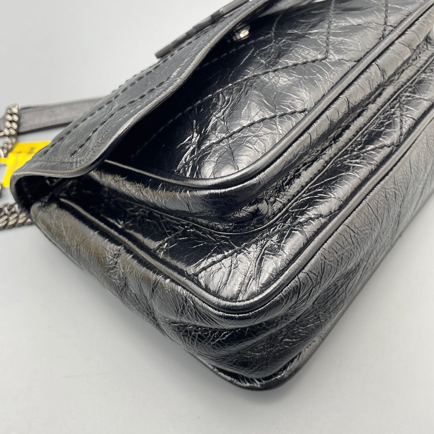 Saint Laurent - Niki - Crinkled vintage-effect leather - Black - (small)