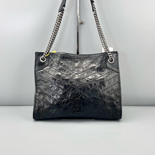 Saint Laurent - Niki - Crinkled vintage leather - Black - (Small)
