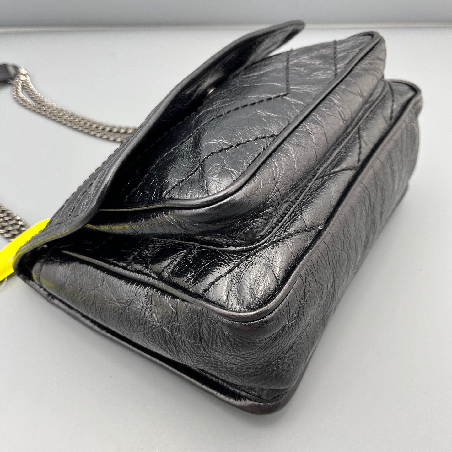 Saint Laurent - Niki - Crinkled vintage leather - Black - (Small)