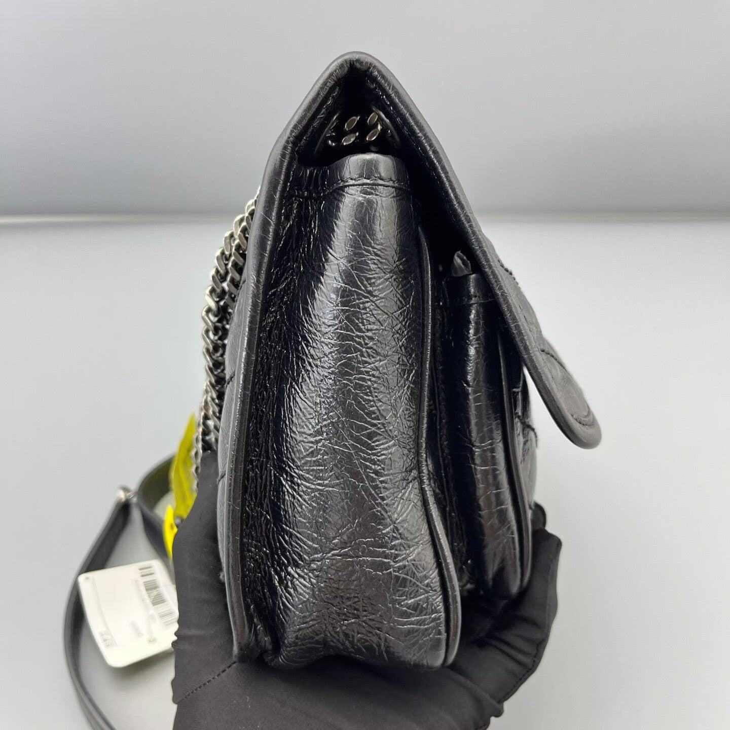 Saint Laurent - Niki - Crinkled vintage leather - Black - (Small)