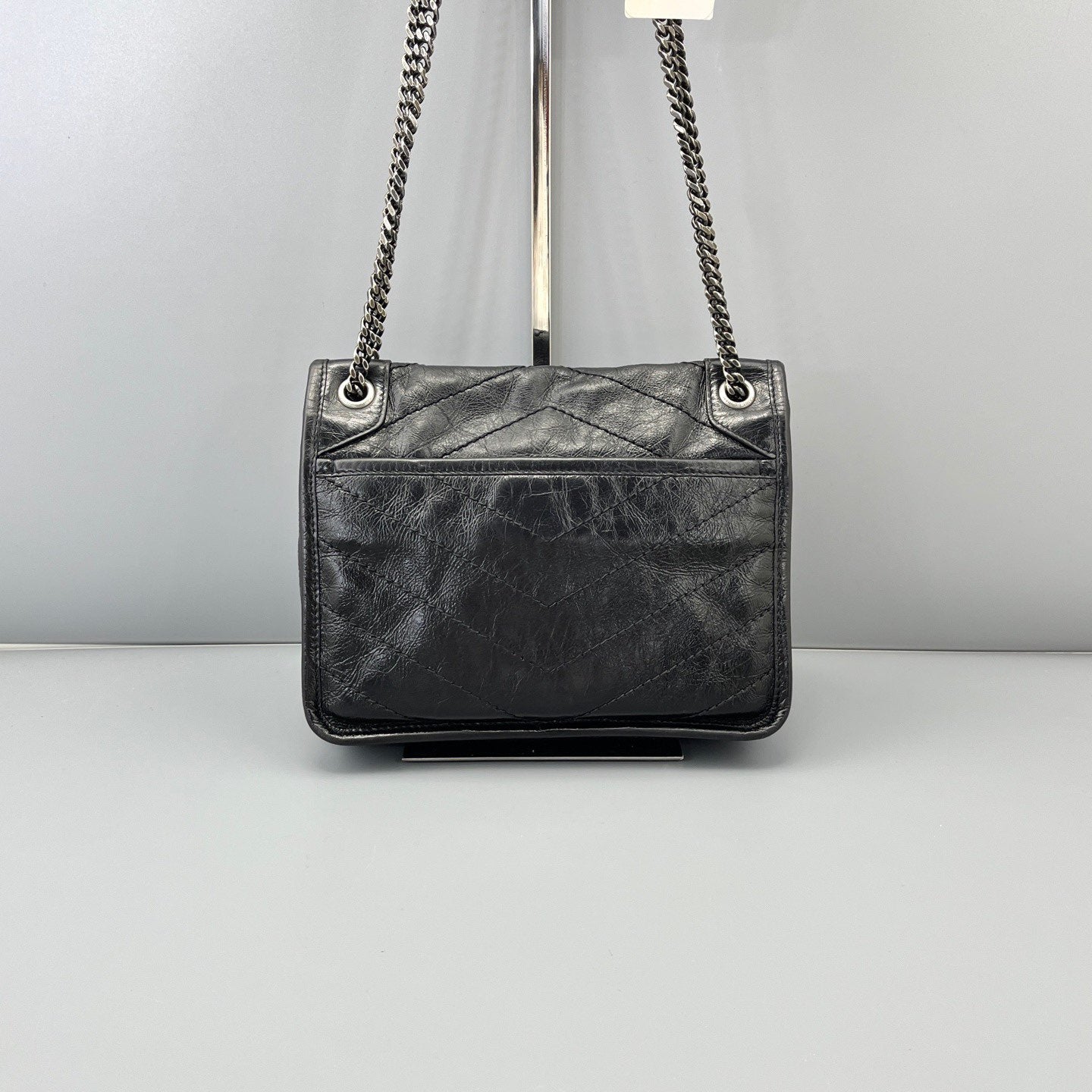 Saint Laurent - Niki - Crinkled vintage leather - Black - (Small)