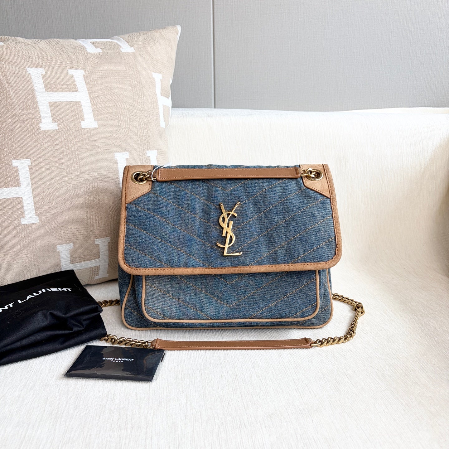 Saint Laurent - Niki - Denim - Jeans - Blue - (Medium)