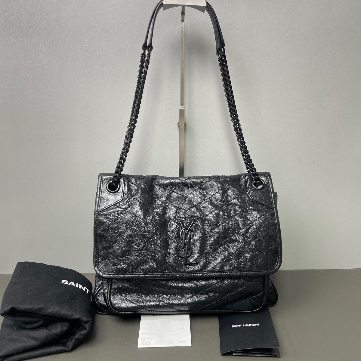 Saint Laurent - Niki Large - Leather - Black - (large)
