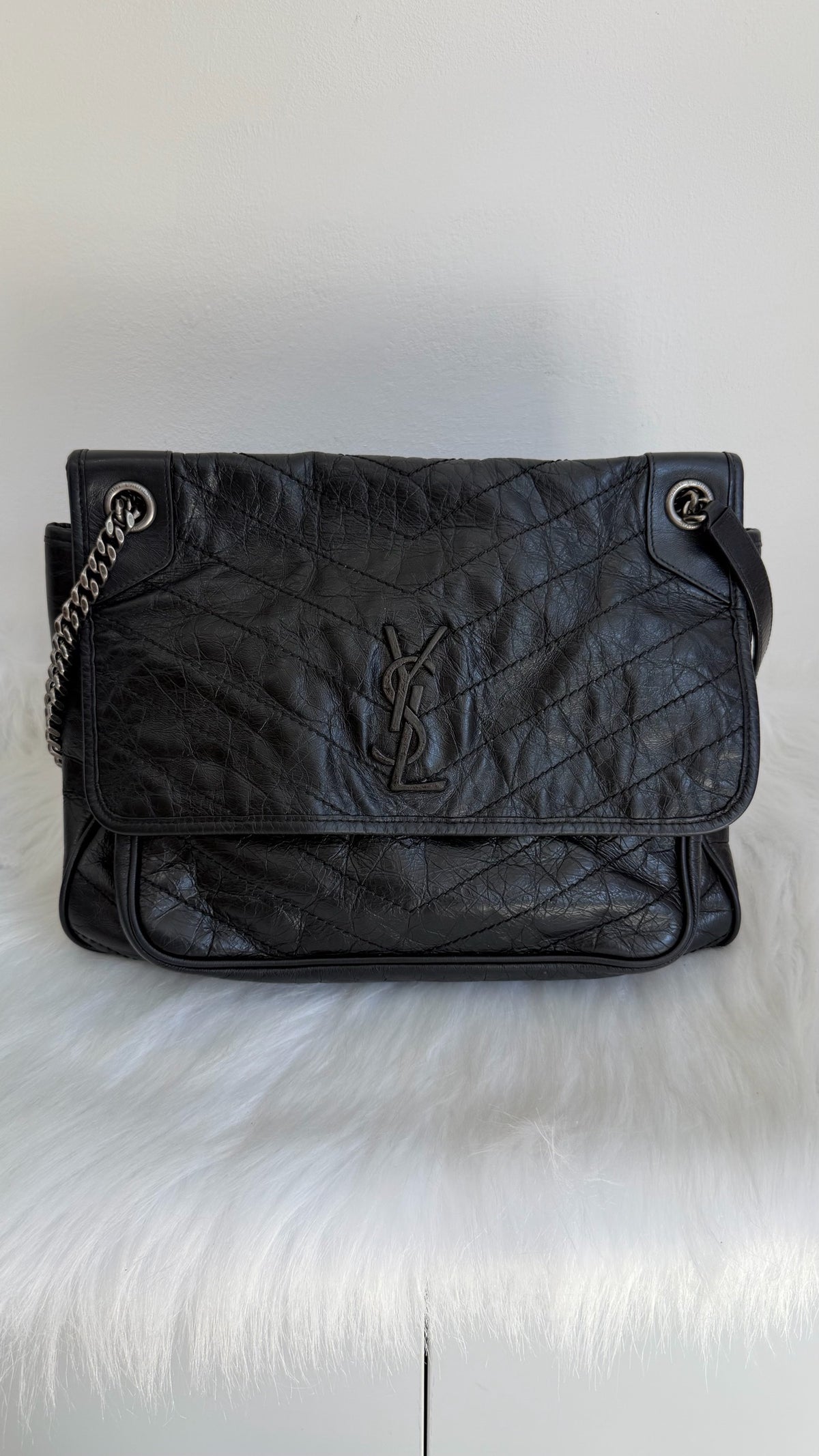 Saint Laurent - Niki Large - Leather - Black - (large)