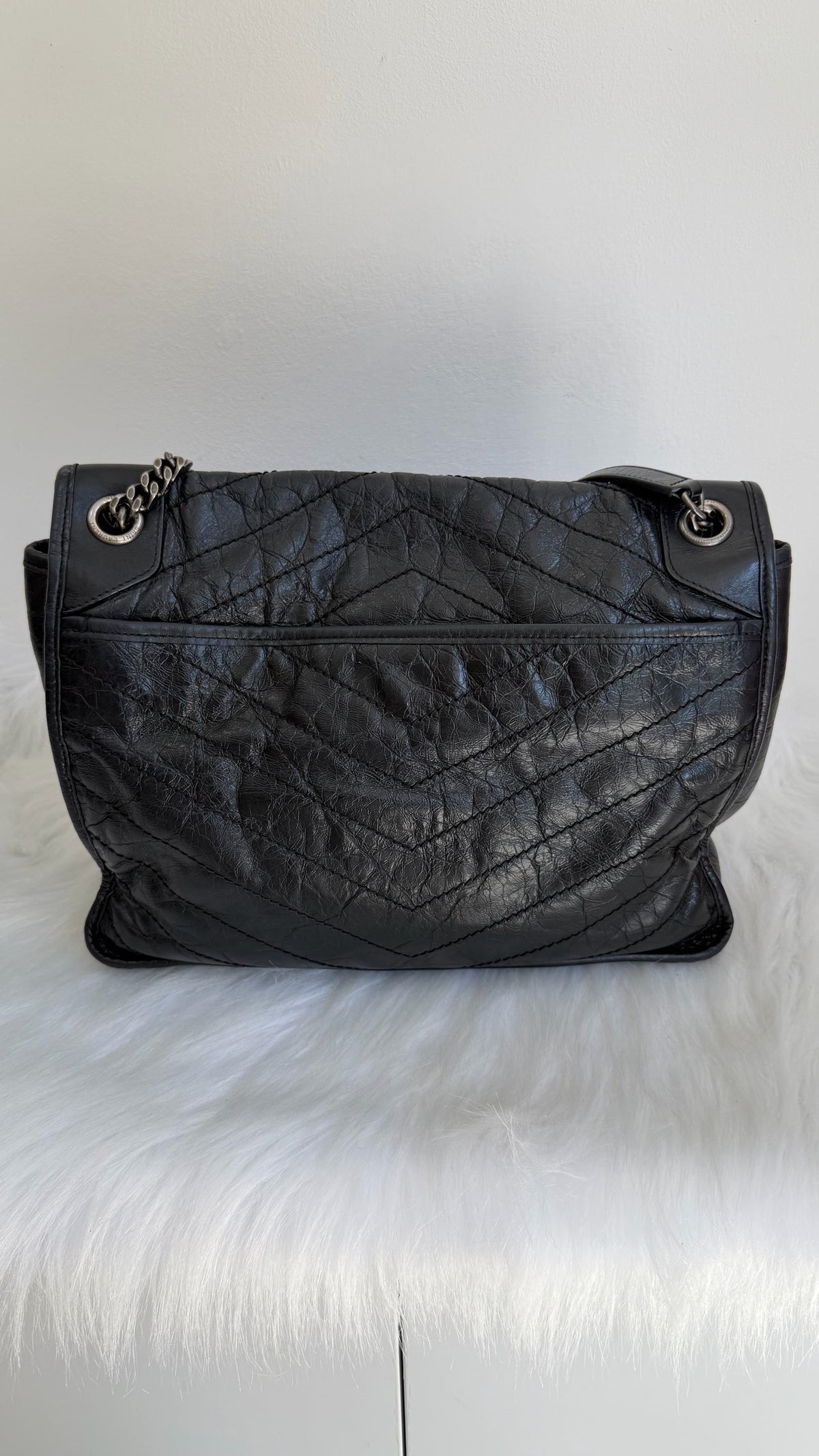 Saint Laurent - Niki Large - Leather - Black - (large)