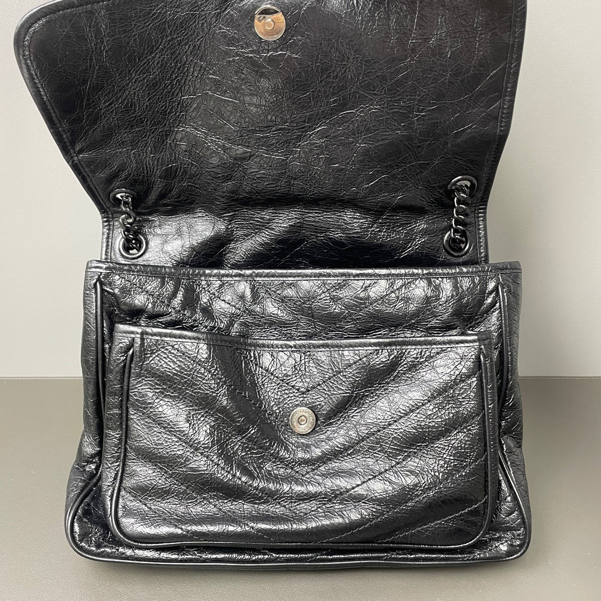 Saint Laurent - Niki Large - Leather - Black - (large)