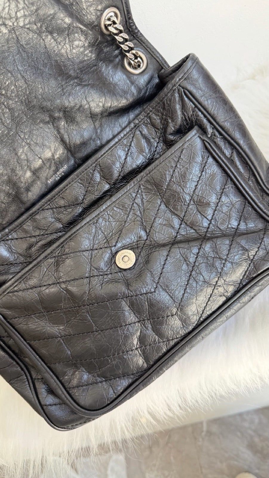 Saint Laurent - Niki Large - Leather - Black - (large)