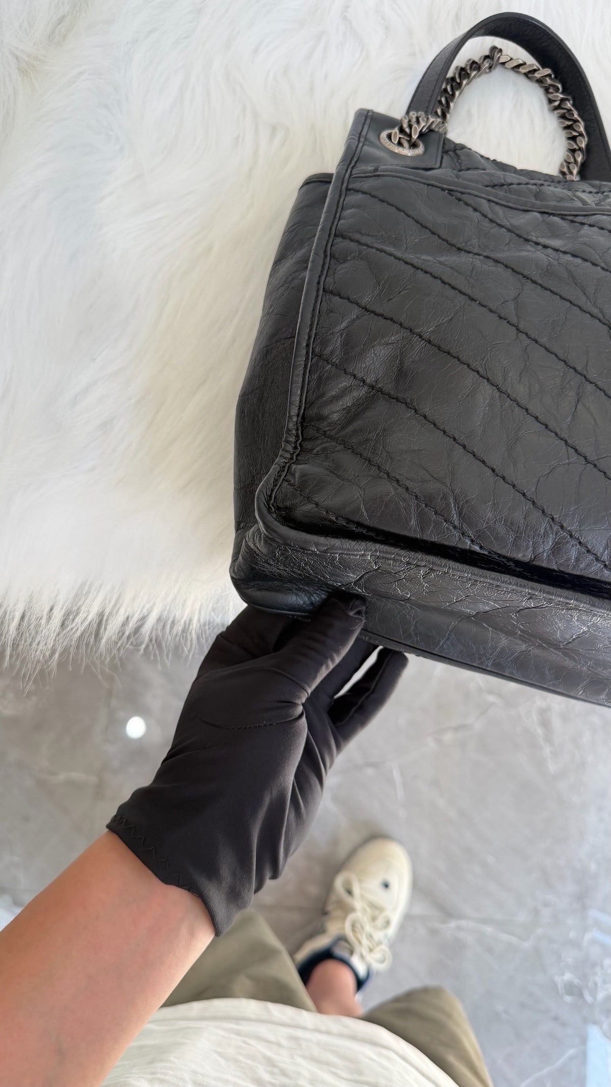 Saint Laurent - Niki Large - Leather - Black - (large)