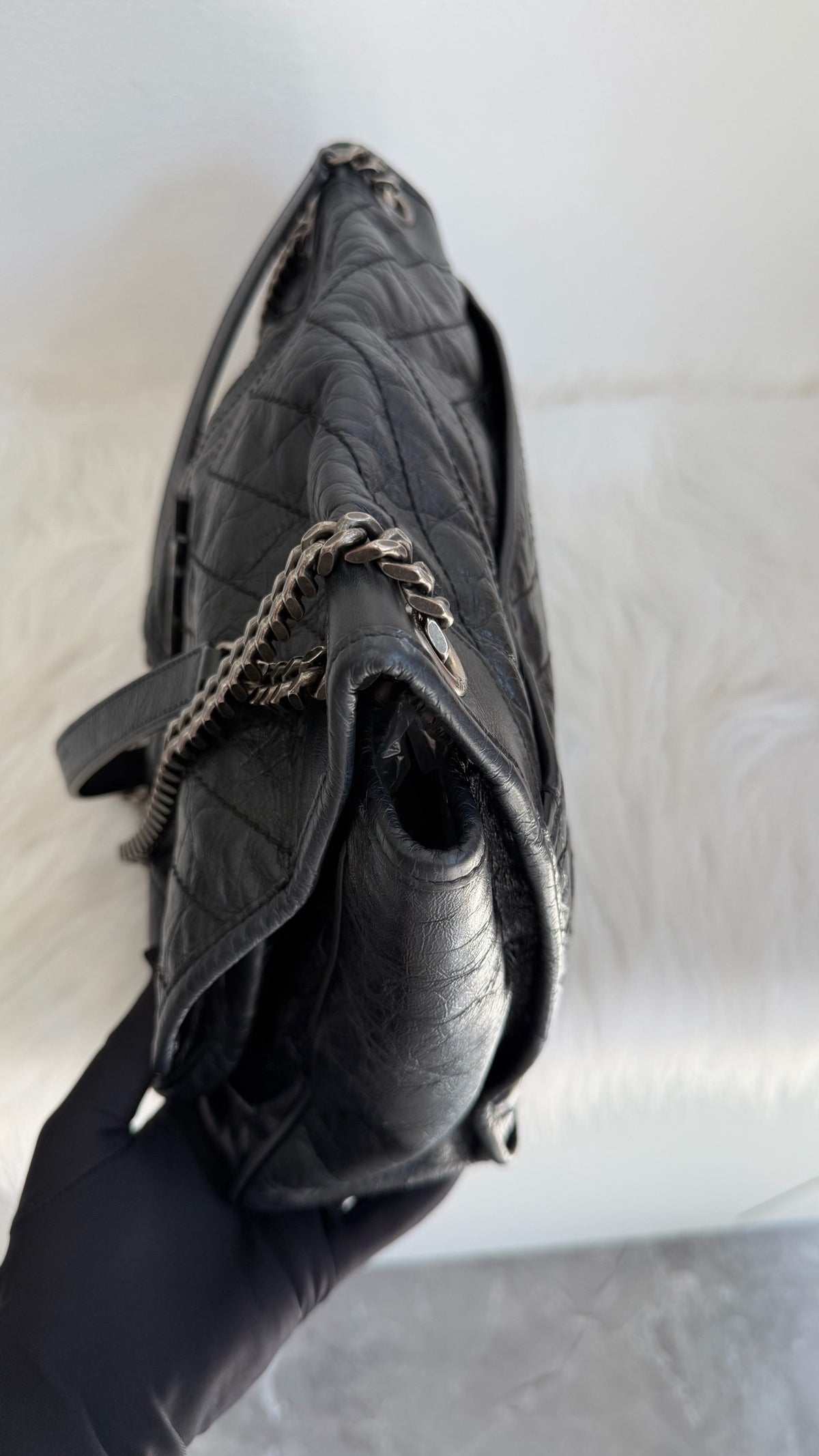 Saint Laurent - Niki Large - Leather - Black - (large)
