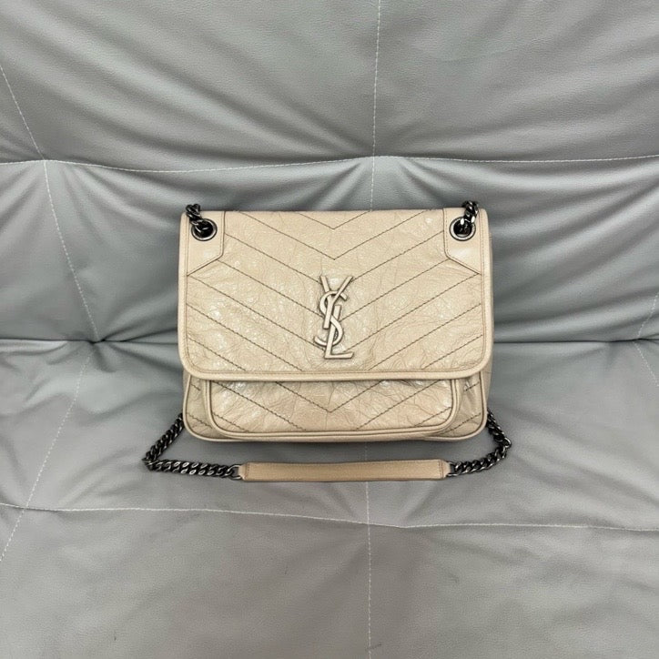 Saint Laurent - Niki - Leather - Beige - (medium)