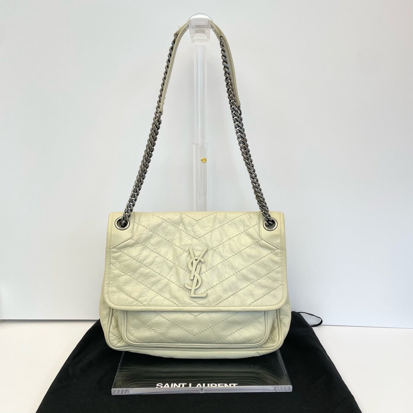 Saint Laurent - Niki - Leather - Beige - (medium)