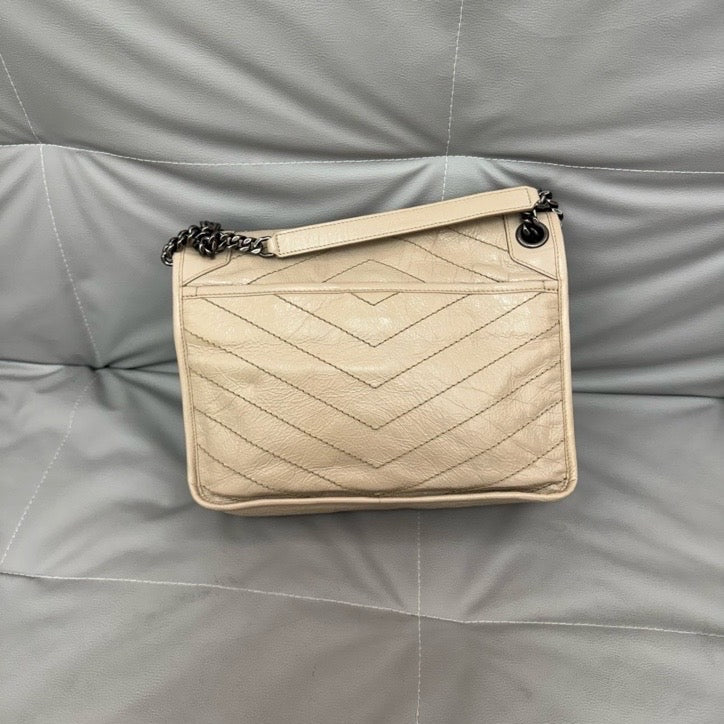 Saint Laurent - Niki - Leather - Beige - (medium)