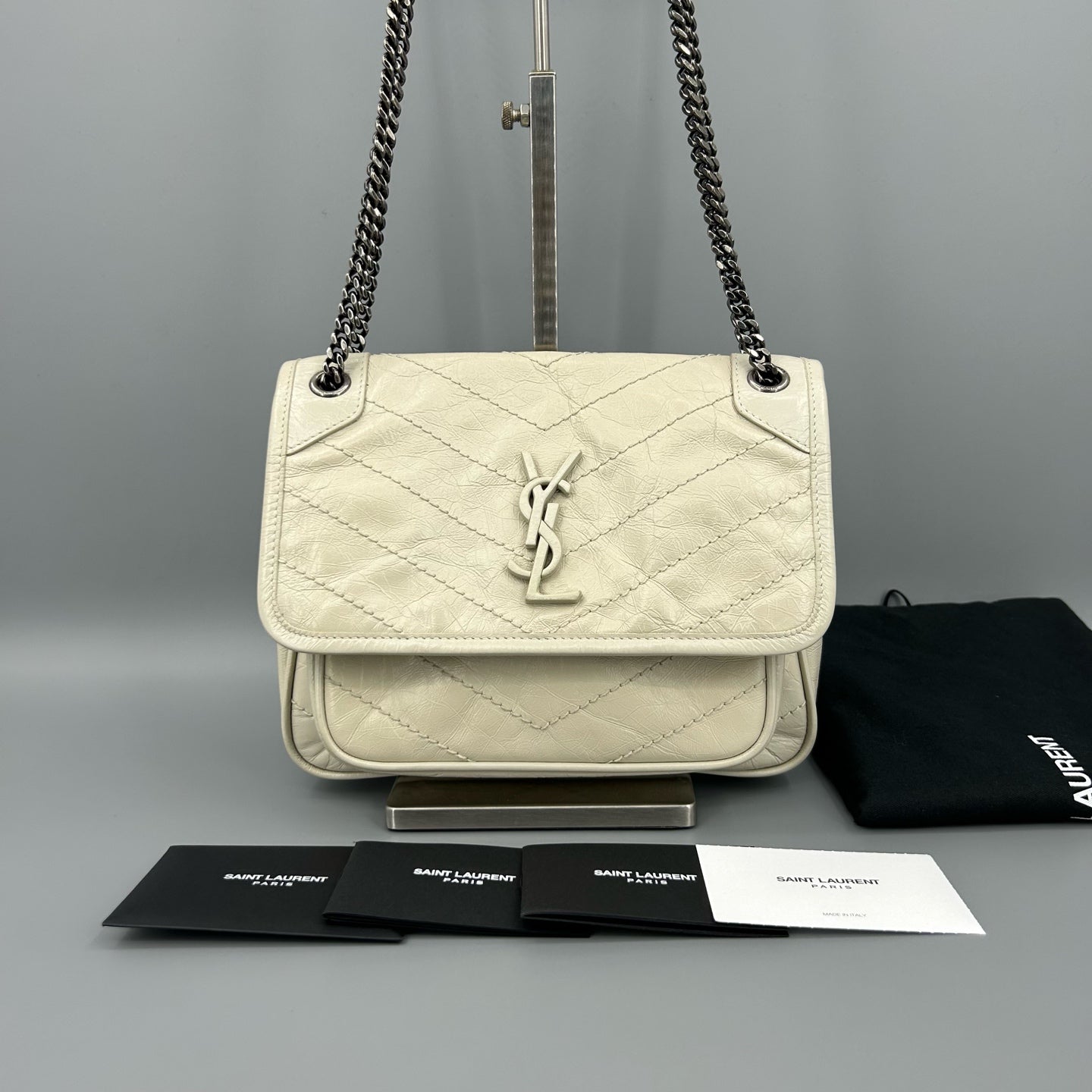 Saint Laurent - Niki - Leather - Beige - (small)