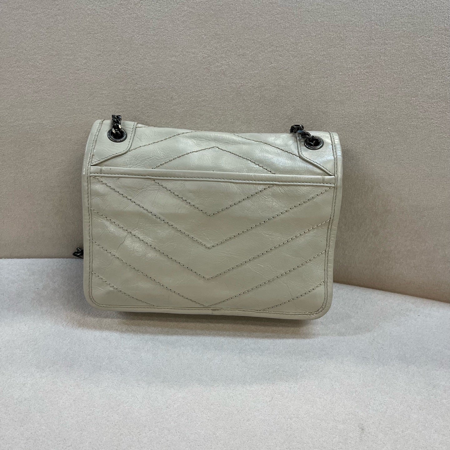 Saint Laurent - Niki - Leather - Beige - (small)