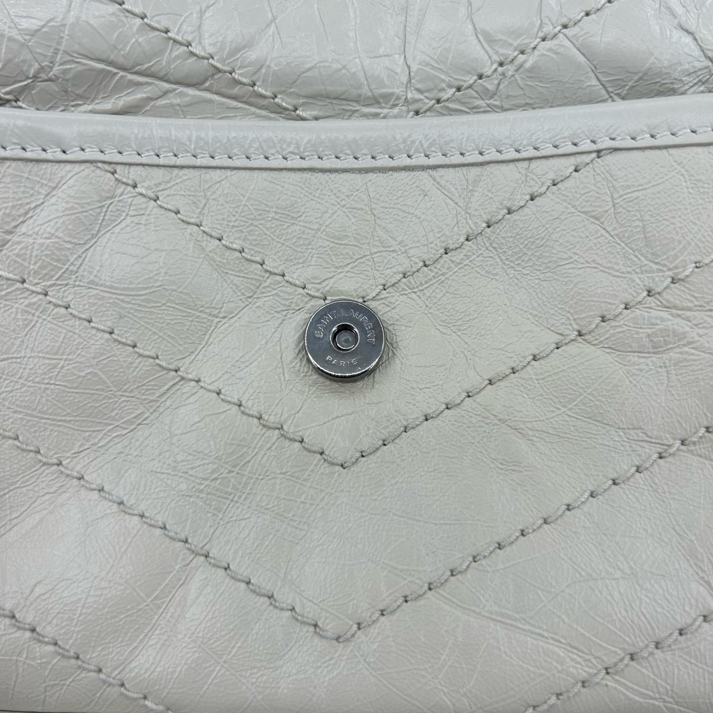 Saint Laurent - Niki - Leather - Beige - (small)