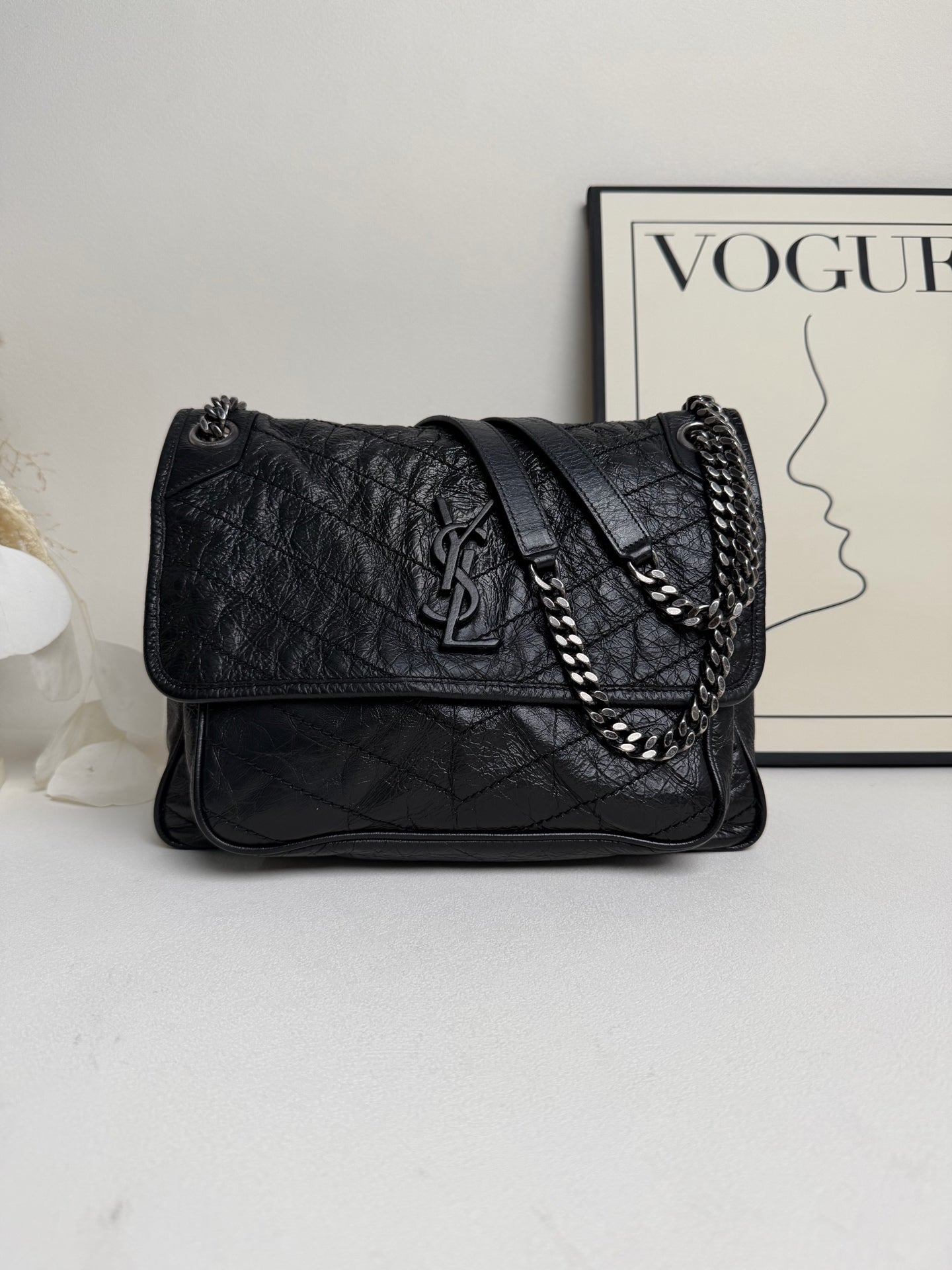 Saint Laurent - Niki - Leather - Black - (large)