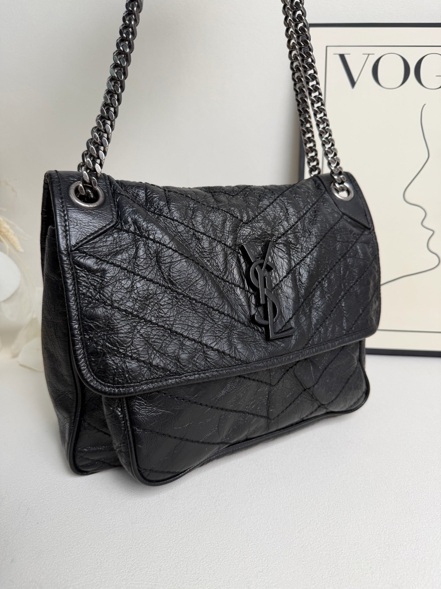 Saint Laurent - Niki - Leather - Black - (large)