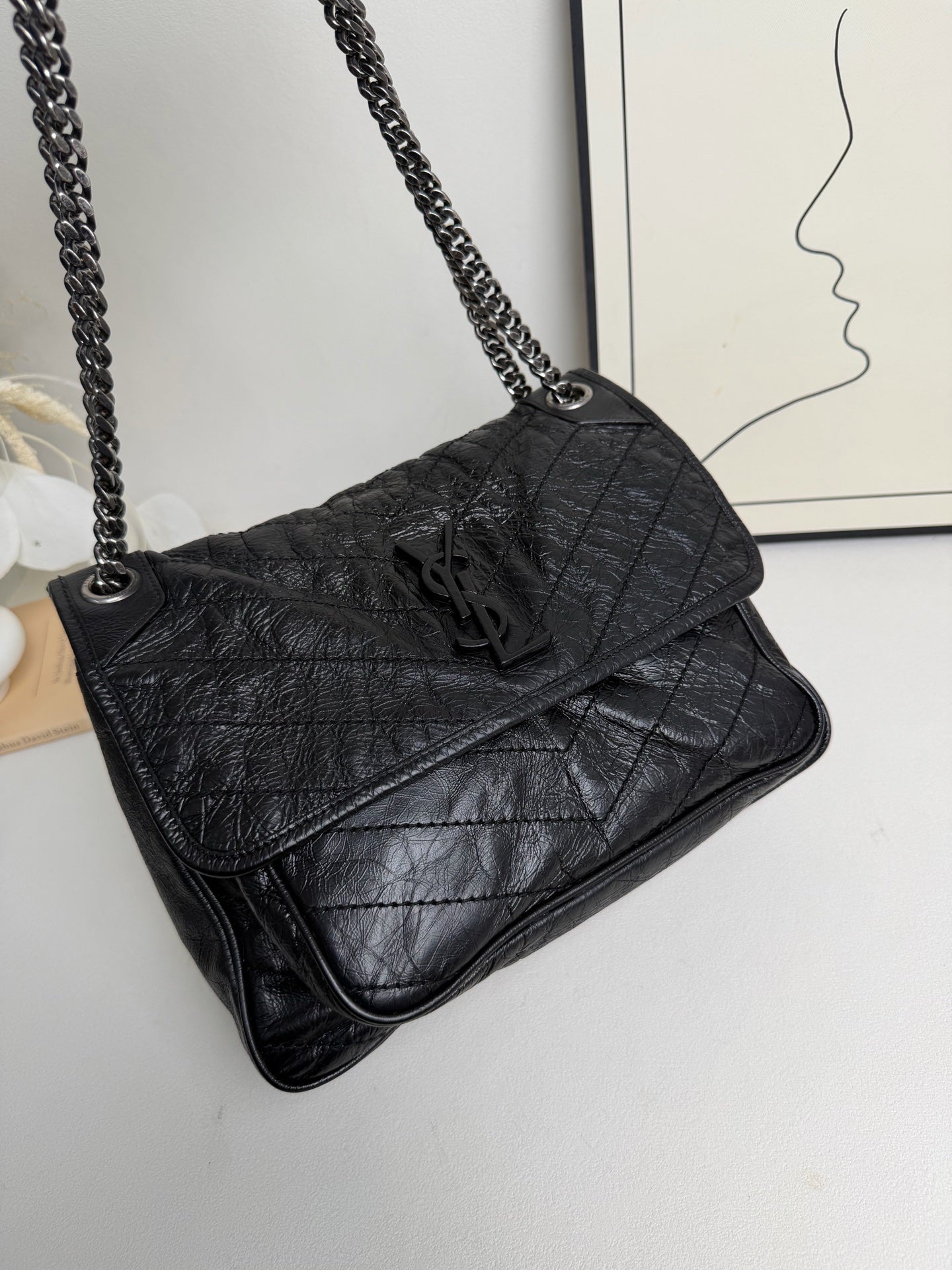 Saint Laurent - Niki - Leather - Black - (large)