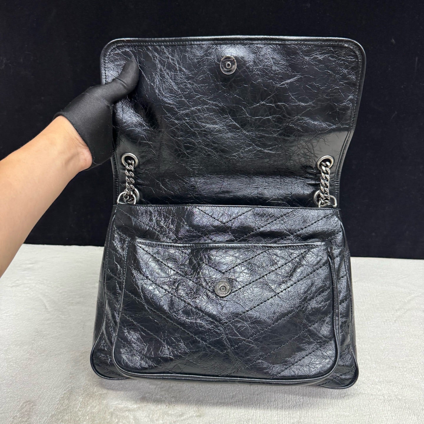 Saint Laurent - Niki - Leather - Black - (Large)